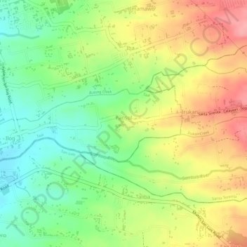 Pansol topographic map, elevation, terrain