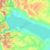 Lago Viedma topographic map, elevation, terrain
