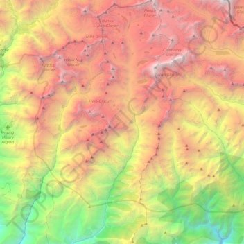 Chheskam topographic map, elevation, terrain