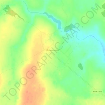 Ламоново topographic map, elevation, terrain