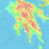 Peloponnese Region topographic map, elevation, terrain