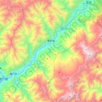 南新镇 topographic map, elevation, terrain
