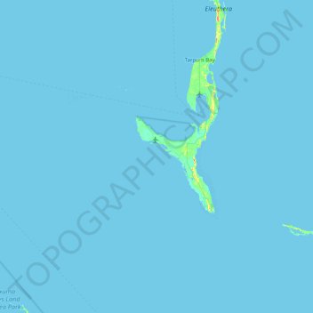 South Eleuthera topographic map, elevation, terrain
