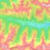 Obertilliach topographic map, elevation, terrain