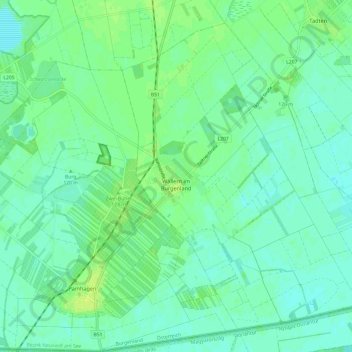 Wallern im Burgenland topographic map, elevation, terrain