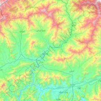 District du Bas-Dir topographic map, elevation, terrain