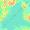 鄂陵湖 topographic map, elevation, terrain
