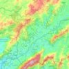 Extrema topographic map, elevation, terrain