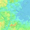 Boston topographic map, elevation, terrain