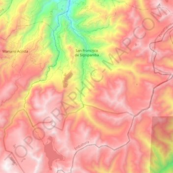 San Francisco de Sigsipamba topographic map, elevation, terrain