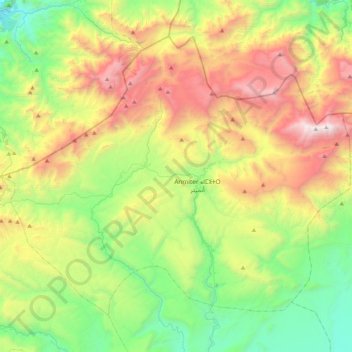 Telouet topographic map, elevation, terrain