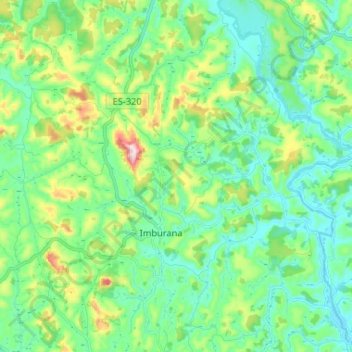 Imburana topographic map, elevation, terrain