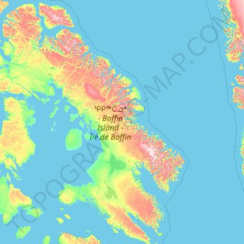 ᕿᑭᖅᑖᓗᒃ Baffin Island topographic map, elevation, terrain