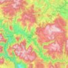 Town of Konjic topographic map, elevation, terrain