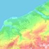 Sidi Lakhdar topographic map, elevation, terrain