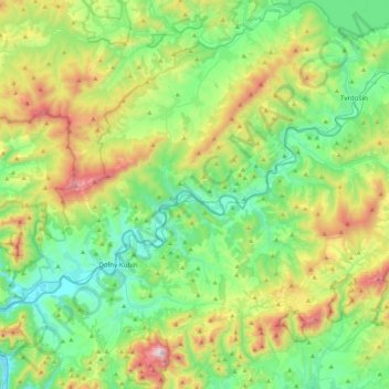 Orava topographic map, elevation, terrain