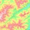 拉乌彝族乡 topographic map, elevation, terrain