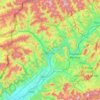 District of Púchov topographic map, elevation, terrain