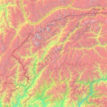 District de Chitrâl topographic map, elevation, terrain