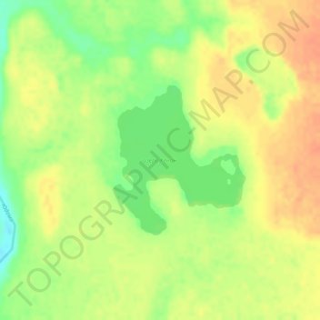 озеро Кенон topographic map, elevation, terrain