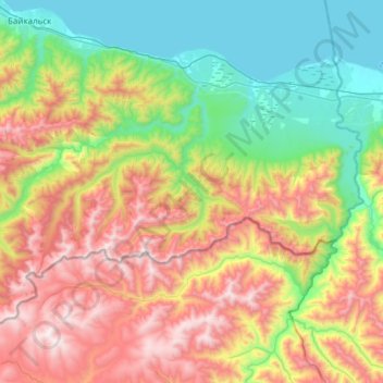 Новоснежнинское сельское поселение topographic map, elevation, terrain