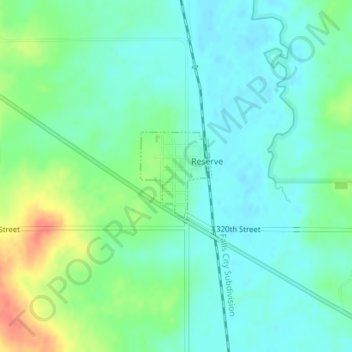 Reserve topographic map, elevation, terrain