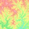 Ozark County topographic map, elevation, terrain