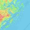 Värmdö kommun topographic map, elevation, terrain