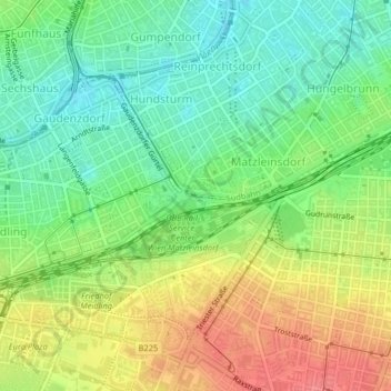 Herweghpark topographic map, elevation, terrain