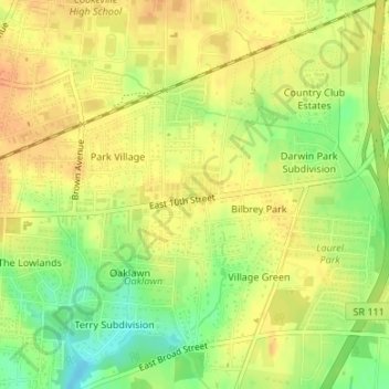 Chelsea Place Duck Pond topographic map, elevation, terrain