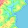 Maenporth Beach topographic map, elevation, terrain