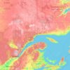 Laurentian Mountains topographic map, elevation, terrain