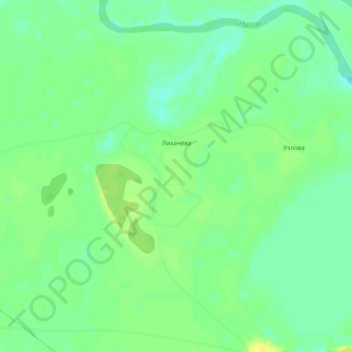 Лихачёва topographic map, elevation, terrain