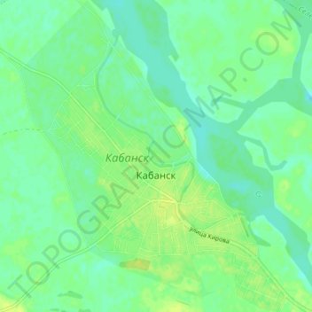 Кабанск topographic map, elevation, terrain