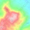Blue Ridge Mountains topographic map, elevation, terrain