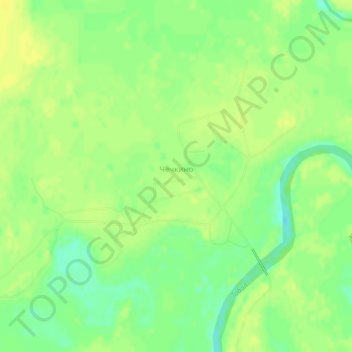 Чечкино topographic map, elevation, terrain