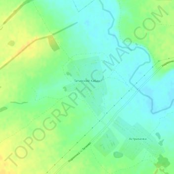 Татарский Кабан topographic map, elevation, terrain