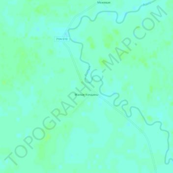 Малые Конданы topographic map, elevation, terrain