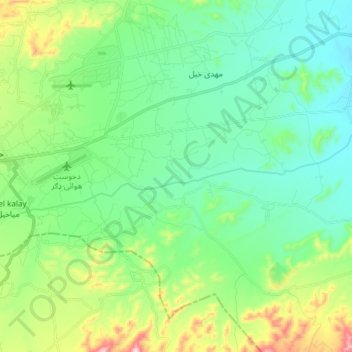 Khowst Sin;Khost Sin topographic map, elevation, terrain