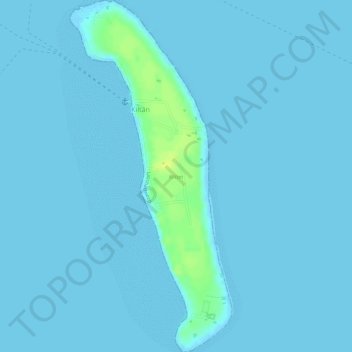 Kiltān Island topographic map, elevation, terrain