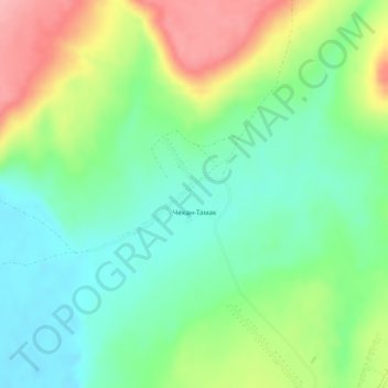 Чекан-Тамак topographic map, elevation, terrain