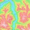 Zillertal topographic map, elevation, terrain