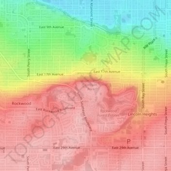 Lincoln Park Pond topographic map, elevation, terrain