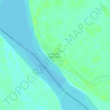 Аргунское topographic map, elevation, terrain