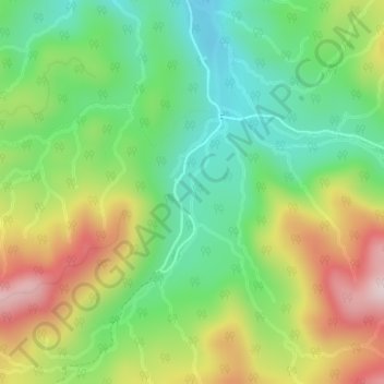 Greenbrier Cove topographic map, elevation, terrain