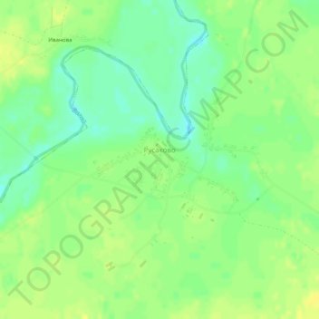 Русаково topographic map, elevation, terrain