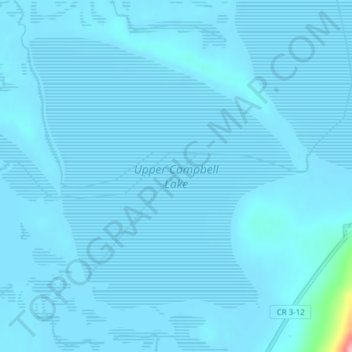 Upper Campbell Lake topographic map, elevation, terrain