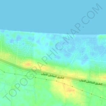 Wadi Delga topographic map, elevation, terrain