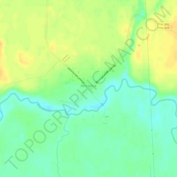 Ангарка topographic map, elevation, terrain