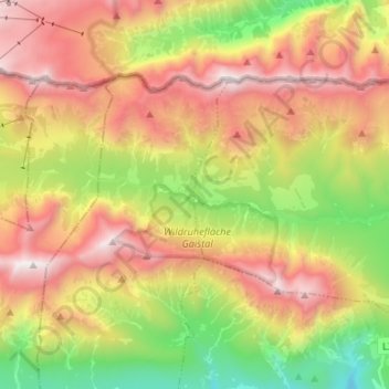 Gaistal topographic map, elevation, terrain